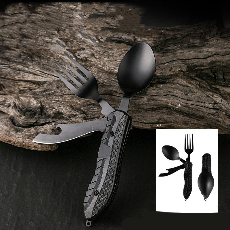 Outdoor Folding Spoon, Knife And Fork