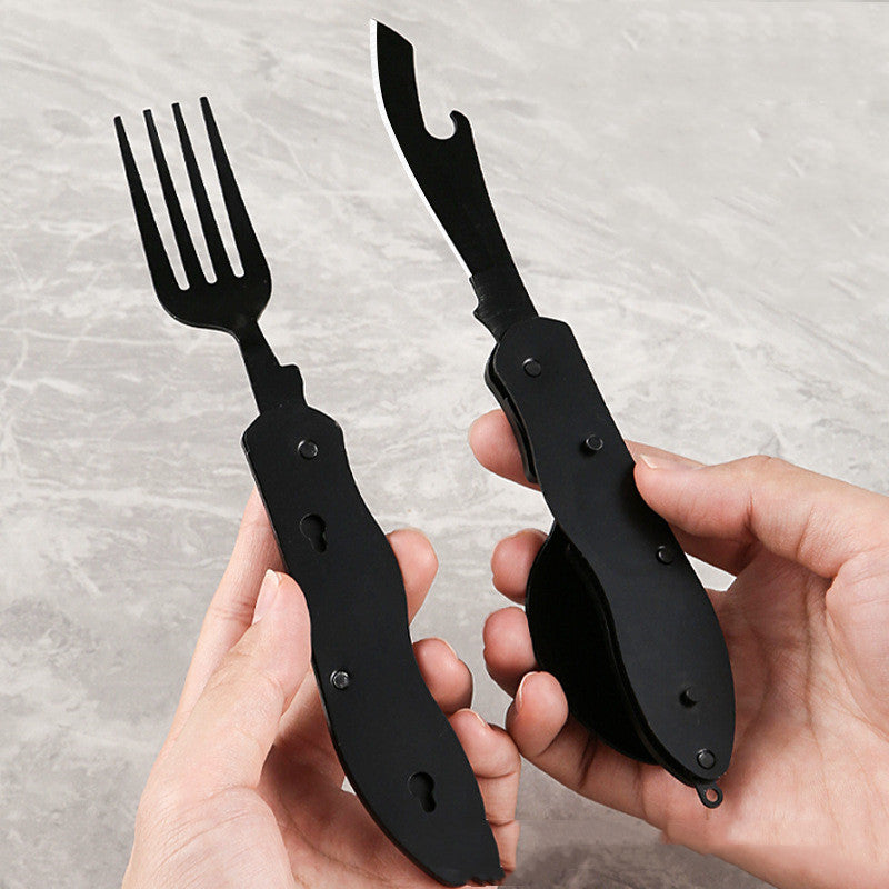 Outdoor Folding Spoon, Knife And Fork